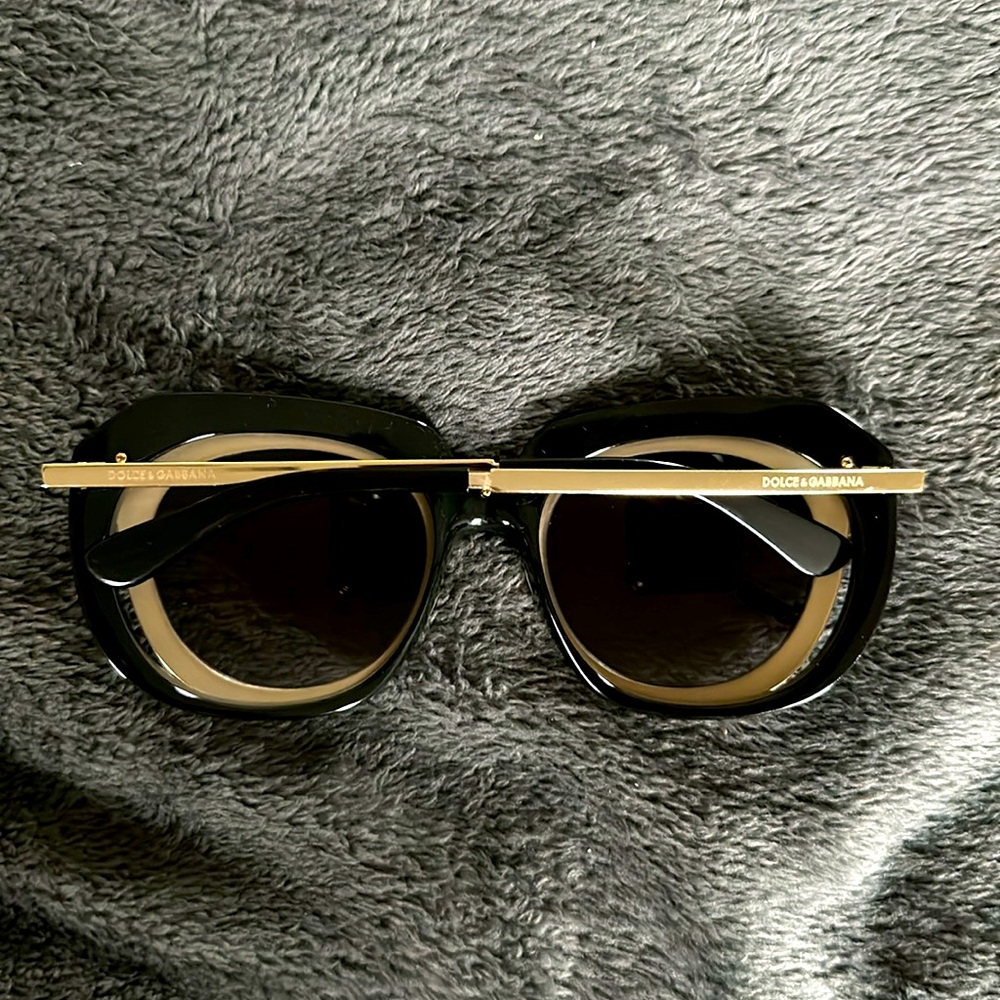 Dolce & Gabbana two tone black and gold acetate sunglasses. Style: DG5104 501/8G - Picture 5 of 12